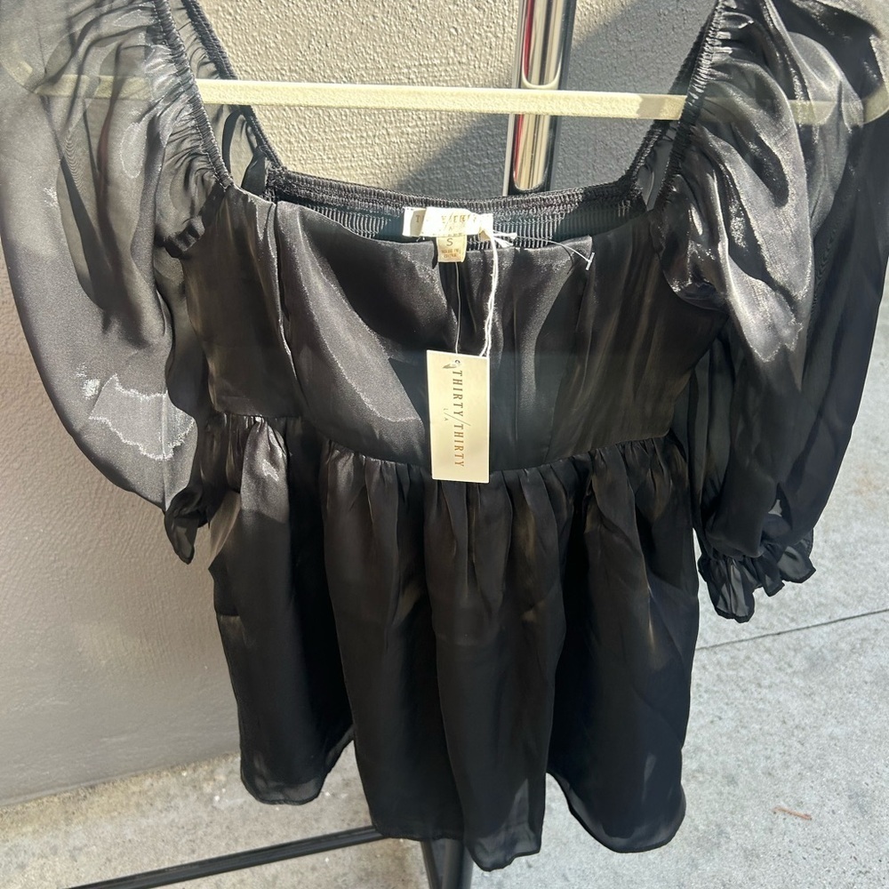 Elegant Black Sheer Mini Dress